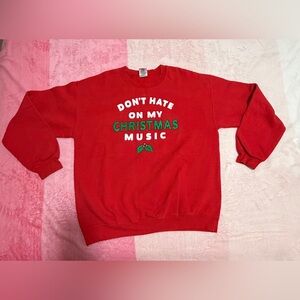 Red Christmas Music Sweater size XL
